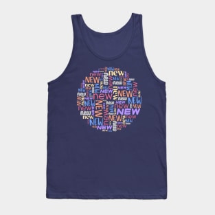 Word collage: NEW (multiple colors) Tank Top